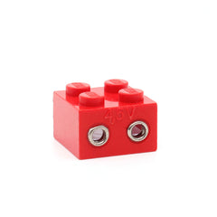 LEGO 08010cc01 - Licht Brick 4.5V 2 x 2 (2 Plug Holes, Trans-Clear Smooth Lens, Red)