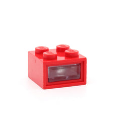 LEGO 08010cc01 - Licht Brick 4.5V 2 x 2 (2 Plug Holes, Trans-Clear Smooth Lens, Red)