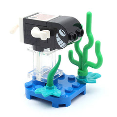 LEGO char03-8 - Torpedo Ted, Super Mario, Series 3 (Set mit Stand und Zubehör)