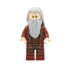 LEGO hp147 - Albus Dumbledore (Dark Red Robe, Light Bluish Gray Hair)