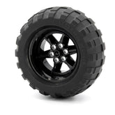 LEGO 15038c01 - Rad 56mm x 34mm Technic Racing Medium, 6 Pin Holes, mit schwarzen Reifen 94.8 x (15038 / 54120)