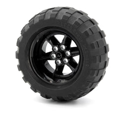 LEGO 15038c01 - Rad 56mm x 34mm Technic Racing Medium, 6 Pin Holes, mit schwarzen Reifen 94.8 x (15038 / 54120)
