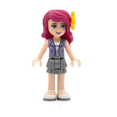 LEGO frnd124 - Friends Livi (Flat Silver Layered Skirt, Medium Lavender Vest, Flower)