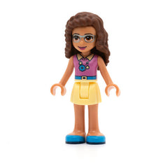 LEGO frnd235 - Friends Olivia (Nougat, Bright Light Yellow Skirt, Dark Pink Top)