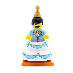 LEGO col18-10 - Cake Guy, Series 18 (Set mit Stand und Zubehör)