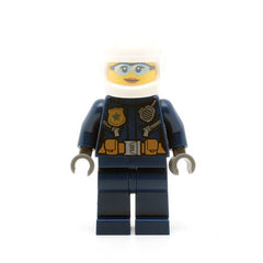 LEGO cty0733 -Police (City Helicopter Pilot Female, Light Blue Glasses)