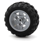LEGO 41896c03 - Rad 43.2mm x 26mm Technic Racing Small, 3 Pin Holes mit schwarzem Reifen 68.7 x 34
