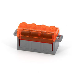 LEGO 4738ac02 - Schatztruhe zweifarbig (dickes Scharnier, Lücke)