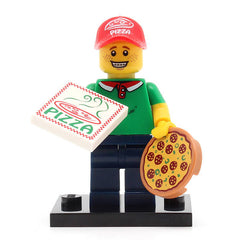 NEW - LEGO col12-11 - Pizza Delivery Guy, Series 12 (Set mit Stand und Zubehör)