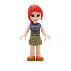 LEGO frnd409 - Friends Mia (Olive Green Shorts, Dark Purple Top with Diamonds and Triangles)