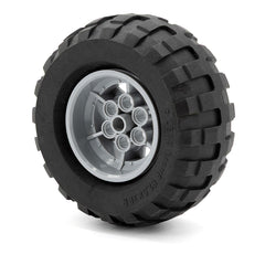 LEGO 56908c01 - Rad 43.2mm x 26mm Technic Racing Small, 6 Pin Holes mit schwarzem Reifen 81.6 x 38 (56908 / 45982)