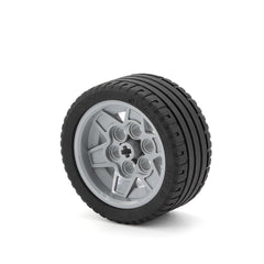 LEGO 56908c04 - Rad 43.2mm x 26mm Technic Racing Small, 6 Pin Holes, mit schwarzen Reifen 56 x 28 (56908 / 41897)