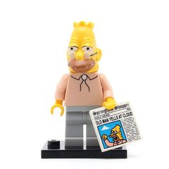 LEGO colsim-06 - Grampa Simpsons, The Simpsons, Series 1 (Set mit Stand und Zubehör)