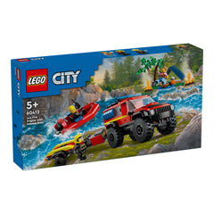 NEU - LEGO City (60412) Feuerwehrgeländewagen mit Rettungsboot