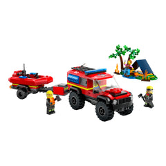NEU - LEGO City (60412) Feuerwehrgeländewagen mit Rettungsboot