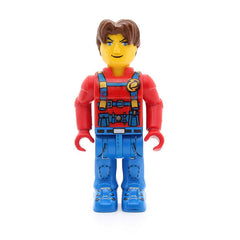 LEGO js015 - Jack Stone (Red Jacket, Blue Overalls and Blue Legs)