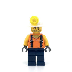 LEGO cty0846 -Miner (Shirt with Straps, Dark Blue Legs, Mining Helmet, Stubble and Scar)