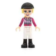 LEGO frnd458 - Friends Stephanie (White Riding Pants, Magenta Jacket, Riding Helmet with Bright Light Yellow Ponytail)