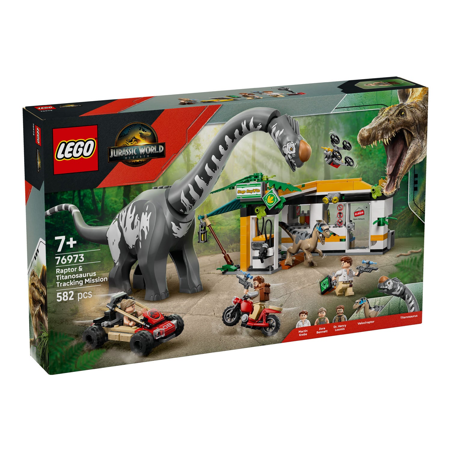 Box Vorderseite - Raptor & Titanosaurus: Große Fährtensuche (76973)
