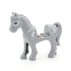 LEGO 93083c01pb09 - Pferd (Friends, grau-weiß gescheckt)