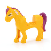 LEGO 93083c01pb14 - Pferd (Elves, Bright Light Orange, Pinke Mähne)