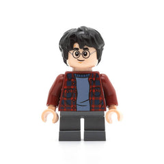 LEGO hp143 - Harry Potter (Dark Red Plaid Flannel Shirt, Dark Bluish Gray Short Legs)