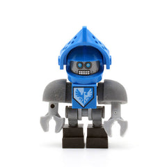 LEGO nex090 - Clay Bot (Dark Bluish Gray Shoulders and Blue Helmet)