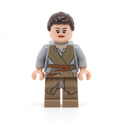 LEGO sw0677 - Rey, (Dark Tan Tied Robe)