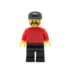 LEGO soc007 - Soccer Fan (Plain Red Torso with Red Arms, Black Legs, Black Cap)