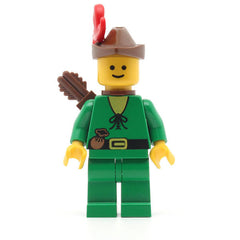 LEGO cas320 - Forestman (Pouch, Brown Hat, Red 3-Feather Plume, Quiver)