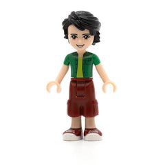 LEGO frnd182 - Friends Oliver (Dark Red Cropped Trousers Large Pockets, Green Shirt)