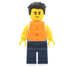 LEGO idea097 - Sailor (Male with Life Jacket, Dark Blue Legs)