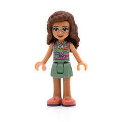 LEGO frnd378 - Friends Olivia (Nougat, Sand Green Skirt, Sand Green Top, Coral Shoes)