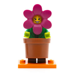LEGO col18-14 - Flowerpot Girl, Series 18 (Set mit Stand und Zubehör)