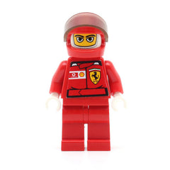 LEGO rac024as - F1 Ferrari Driver (Helmet and Balaclava - with Torso Stickers)