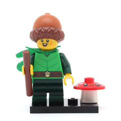 LEGO Set col22-08 - Forest Elf, Series 22 (Set mit Stand und Zubehör)