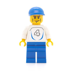 LEGO soc134s - Soccer Player White (Adidas Logo, White and Blue Torso Stickers #4)