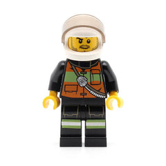 LEGO cty0344 - Fire (Reflective Stripe Vest with Pockets and Shoulder Strap, White Helmet)