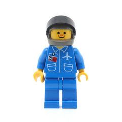 LEGO air017 - Airport (Blue, Blue Legs, Dark Gray Helmet, Black Visor)