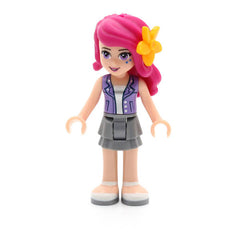 LEGO frnd124 - Friends Livi (Flat Silver Layered Skirt, Medium Lavender Vest, Flower)