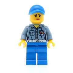 LEGO hol107 - Coast Guard (City ATV Driver Female, Blue Legs, Blue Cap with Hole)