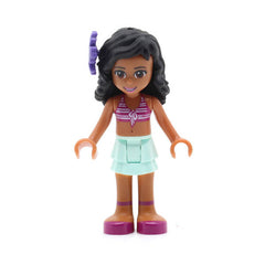 LEGO frnd057a - Friends Kate (Light Aqua Layered Skirt, Magenta Bikini Top, Dark Purple Flower)