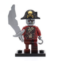 LEGO col14-02 - Zombie Pirate, Series 14 (Set mit Stand und Zubehör)