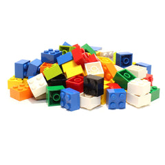 100 Stck. - LEGO 2 x 2 Steine gemischt (3003)
