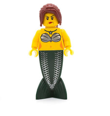 LEGO pi139 - Mermaid (Dark Red Hair Ponytail Long with Side Bangs)