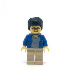 LEGO hp004 - Harry Potter (Blue Open Shirt Torso, Tan Legs)
