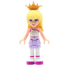 LEGO frnd038 - Friends Stephanie (Lavender Layered Skirt, White Top with Star Belt, Gold Tiara)