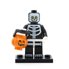 LEGO col14-11 - Skeleton Guy, Series 14 (Set mit Stand und Zubehör)