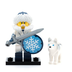 LEGO col22-4 - Snow Guardian, Series 22 (Set mit Stand und Zubehör)