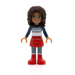 LEGO frnd133 - Friends Andrea (Red Skirt and Boots, Dark Blue Sweater Top)